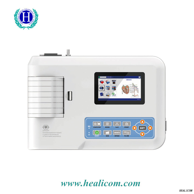 High Quality Medical Electrocardiograph 12 leads 3 channel digital portable ECG Machine
