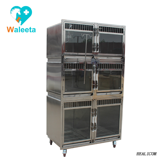 Stainless steel Hospital Veterinary Medical WTC-04 pet-showing cages for Animal