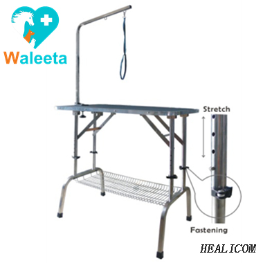 WT-54 Stainless Steel Customize Solid Wood Panels Pet Grooming Table