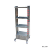 WT-07 Medical Pet Hospital Equipment 304 Stainless Steel Trolley Mobile Multi-layer load-bearing cart with socket